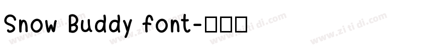 Snow Buddy font字体转换